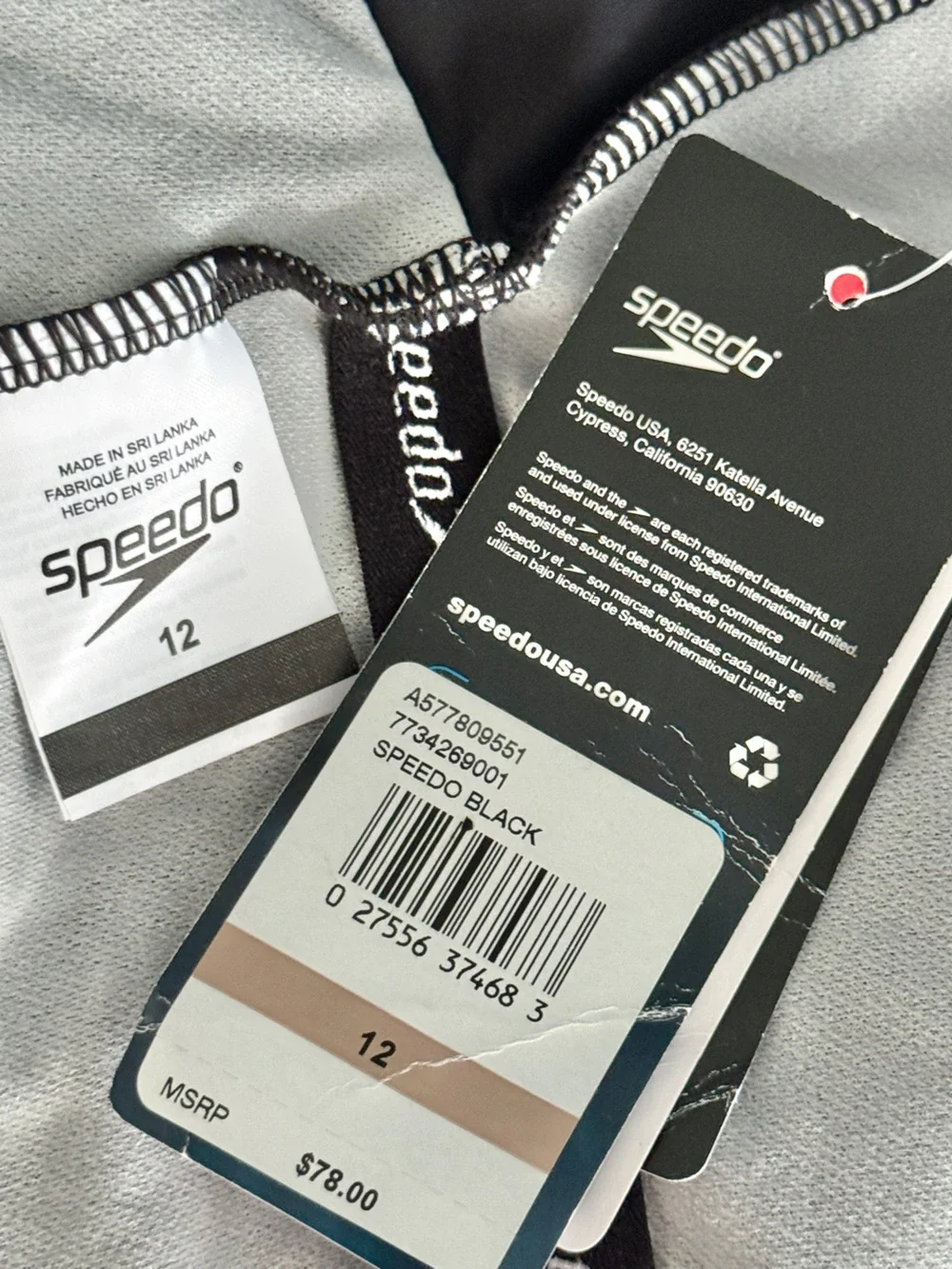 Speedo Contrast Binding One Piece Swimsuit